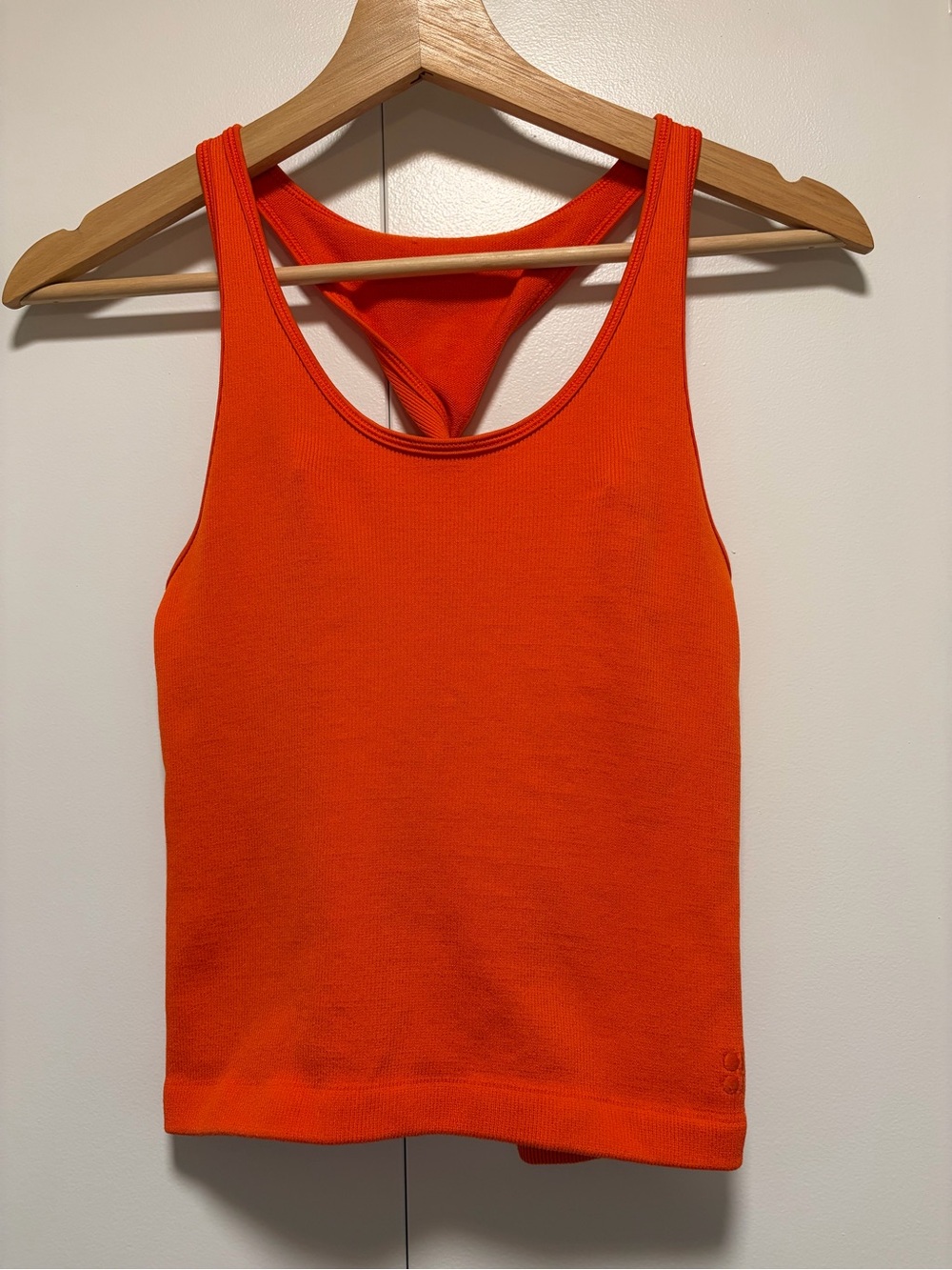 Sweaty Betty Bright Orange Racerback Twist Back Tank Top